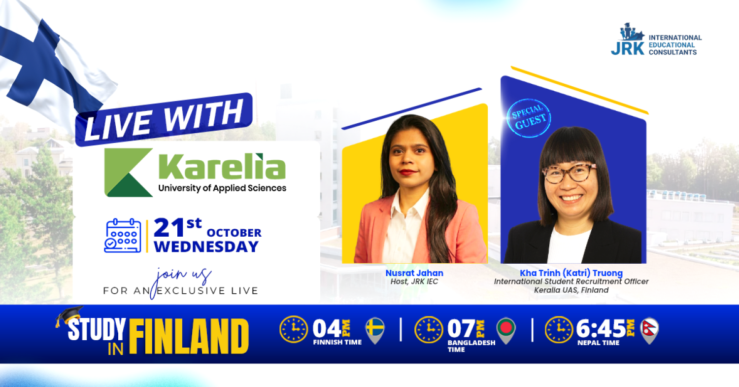 🇫🇮 Study in Finland – Exclusive Live Session with Karelia University of Applied Sciences! 🇫🇮
